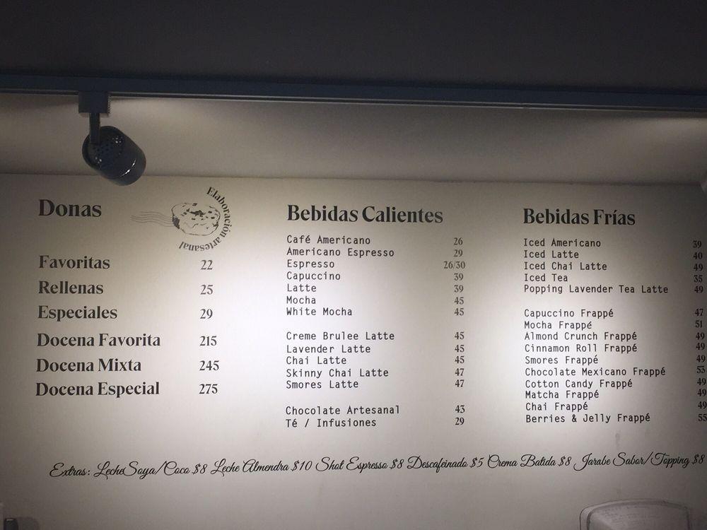 Menu at Jolly Molly Donuts desserts, Guadalajara