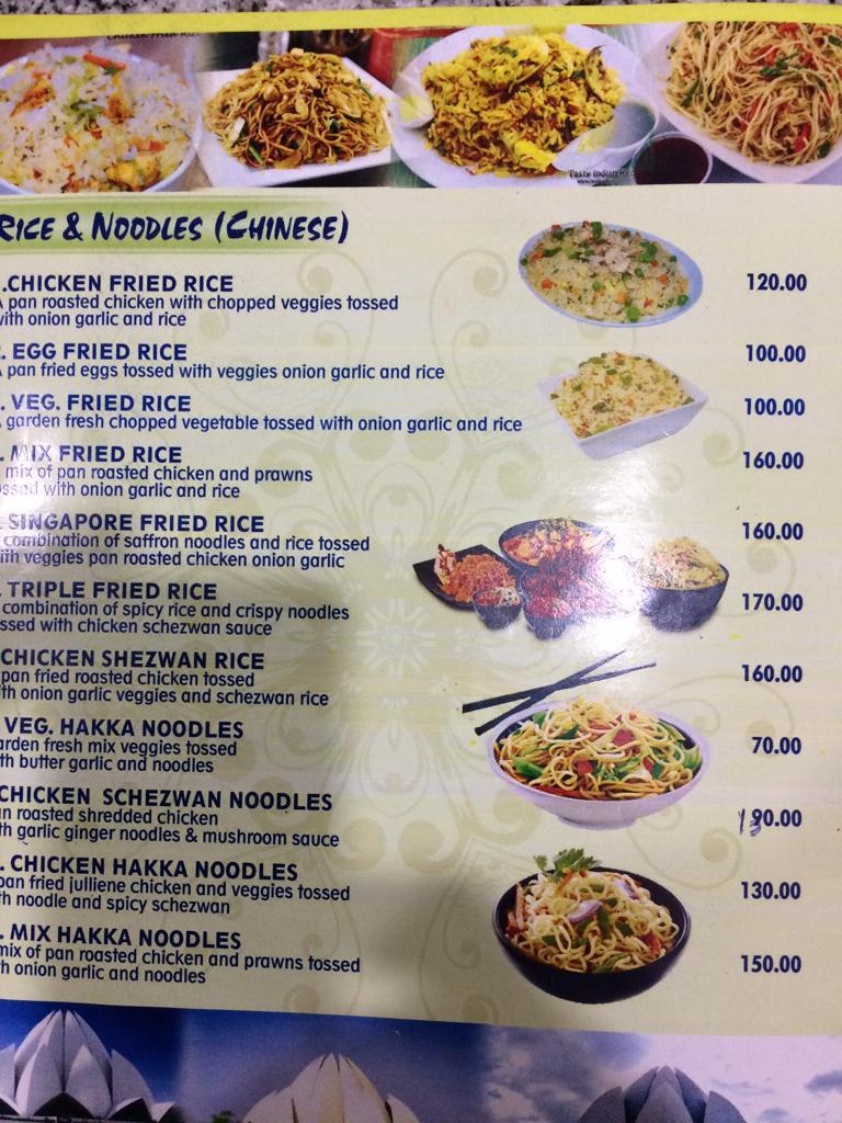 Menu at Red Chilli Restaurant, Belda