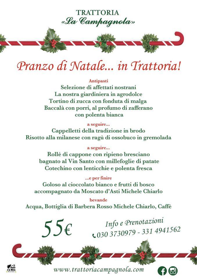 Menu At Trattoria La Campagnola Restaurant, Gussago