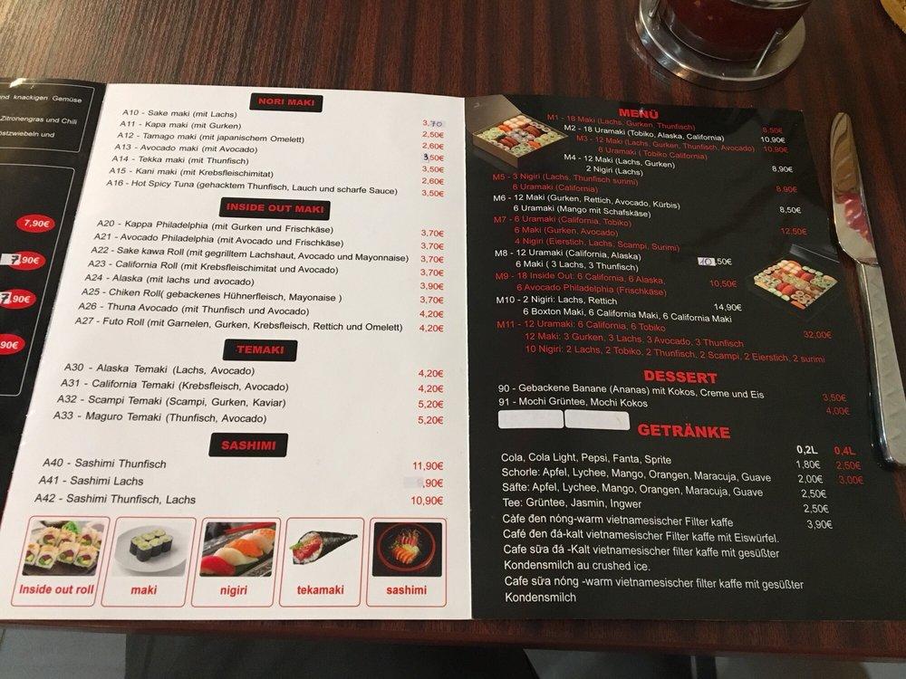 Speisekarte Von Ha Phuong Vietnamesische K Che Und Sushi Restaurant