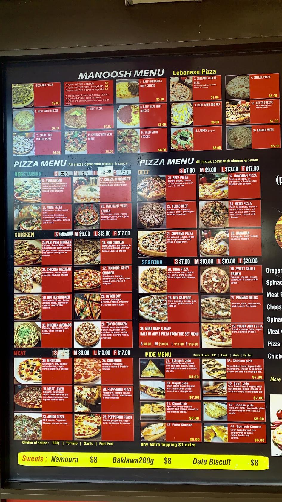 Menu at MINA BAKERY Westmead, Westmead