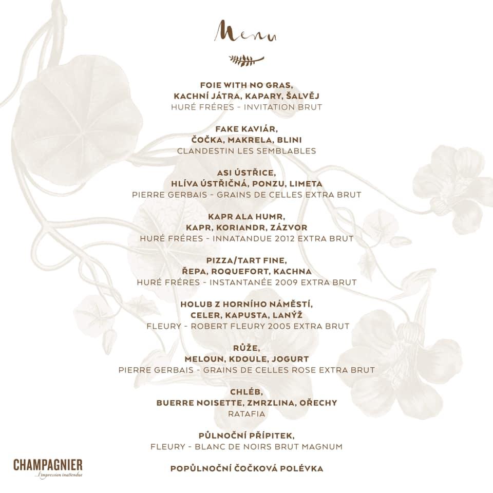 Menu at Entrée Restaurant, Olomouc
