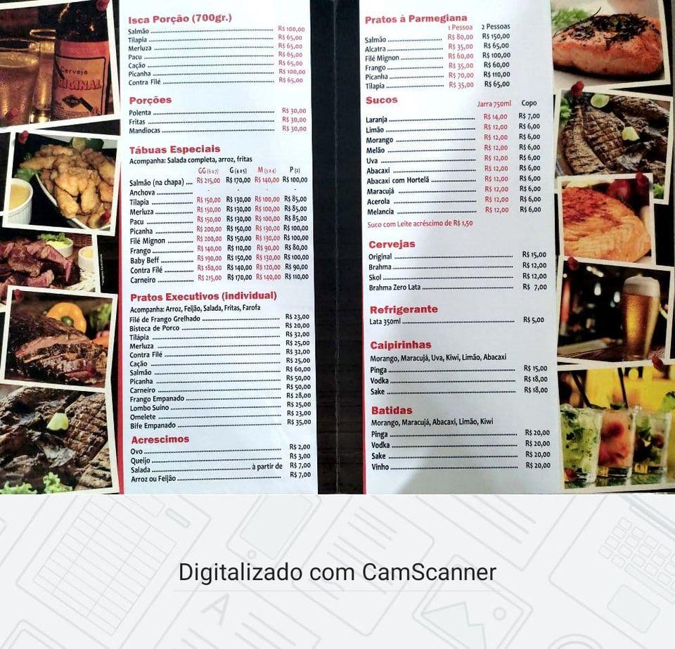 Senhor Brasil cardápio