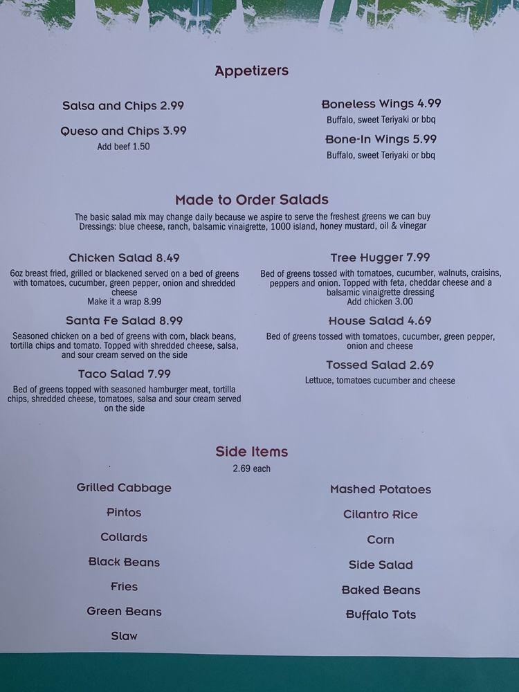 Menu at Damascus Diner cafe, Damascus