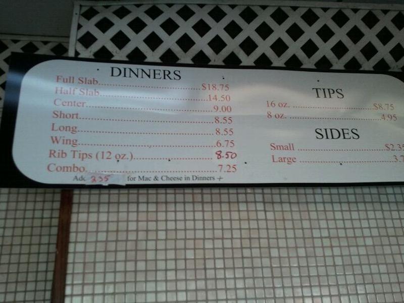 Menu at B & M BarBQ & Catering Services, Cleveland, 840 E 105th St
