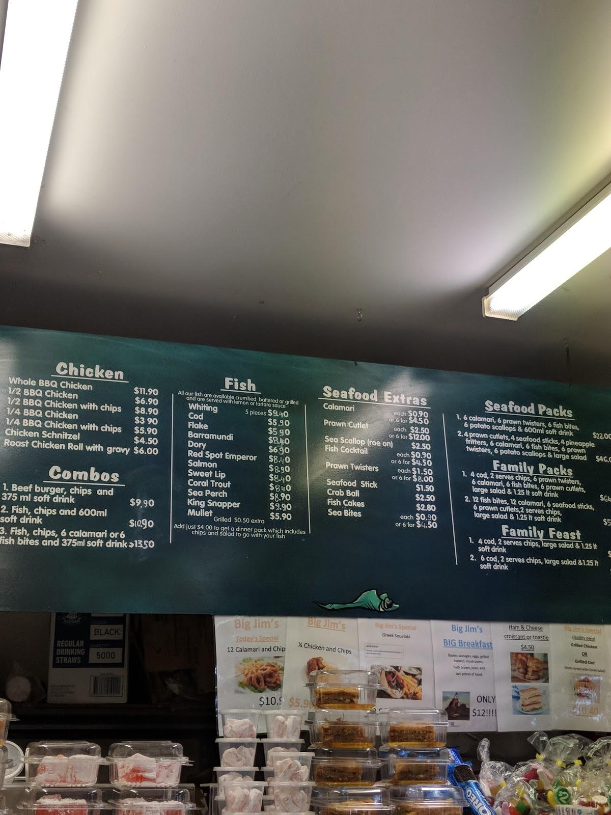 Menu At Big Jims Takeaway Restaurant, Holland Park