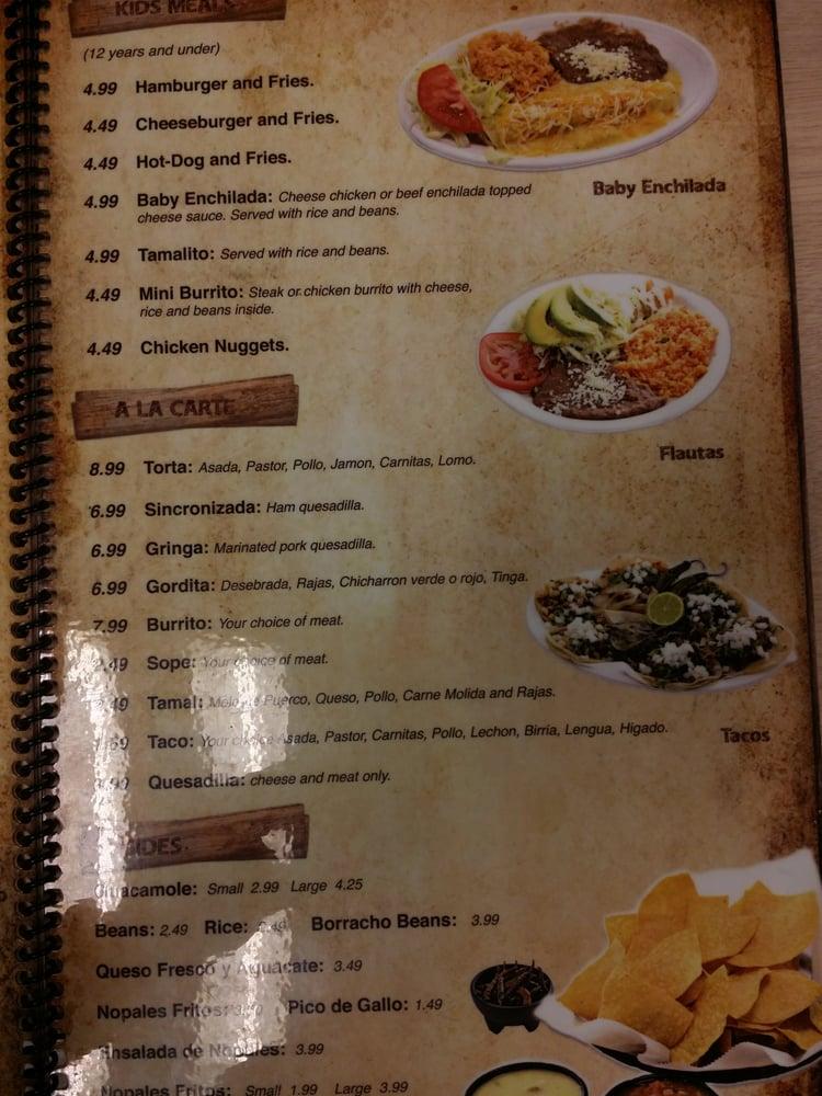 Menu at Birrieria Diaz restaurant, Bethany