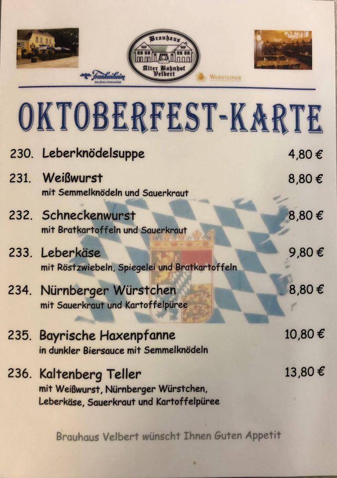Brauhaus Alter Bahnhof Velbert Menu