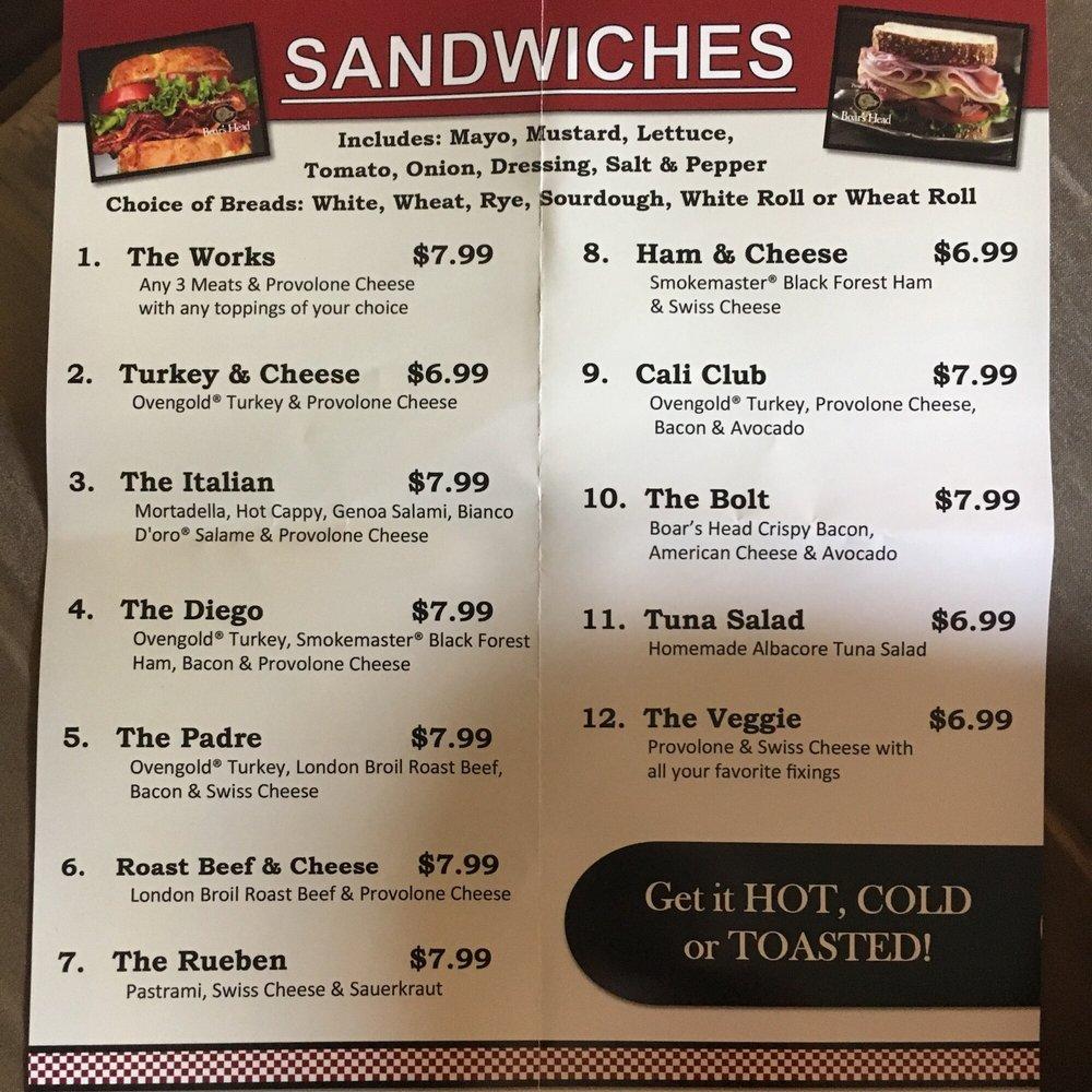 Menu at Liquor Mart & Deli, San Diego, San Diego Mission Rd