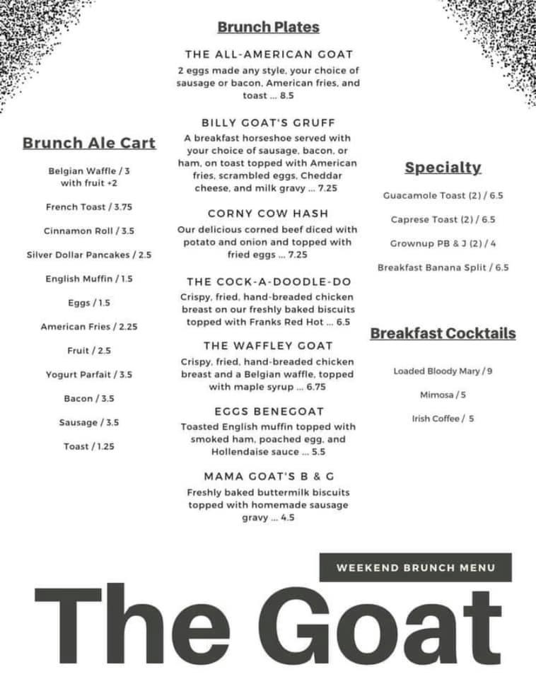 Menu at THE FAINTING GO pub & bar, Breese