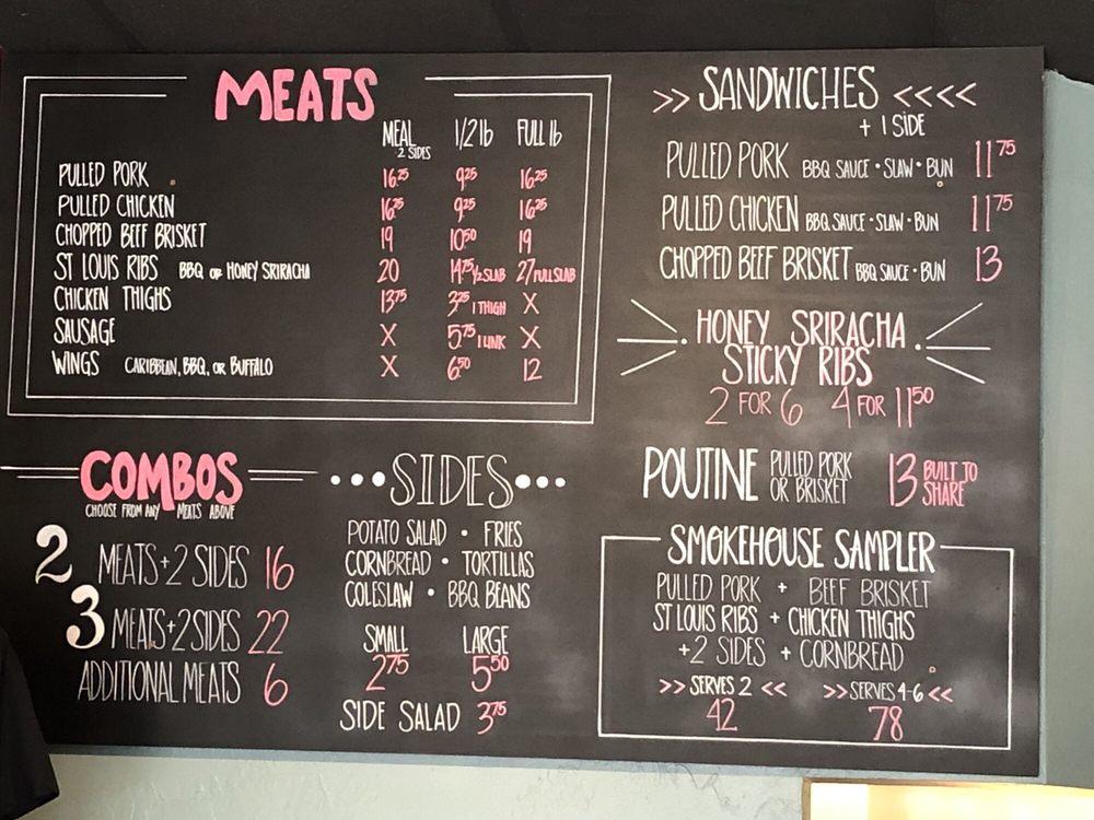Menu at Sweetwood BBQ, Wenatchee