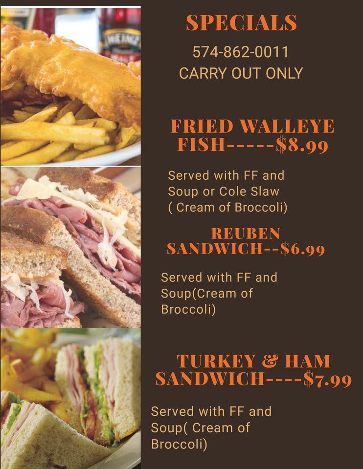 Menu at Bianas Diner restaurant, Wakarusa