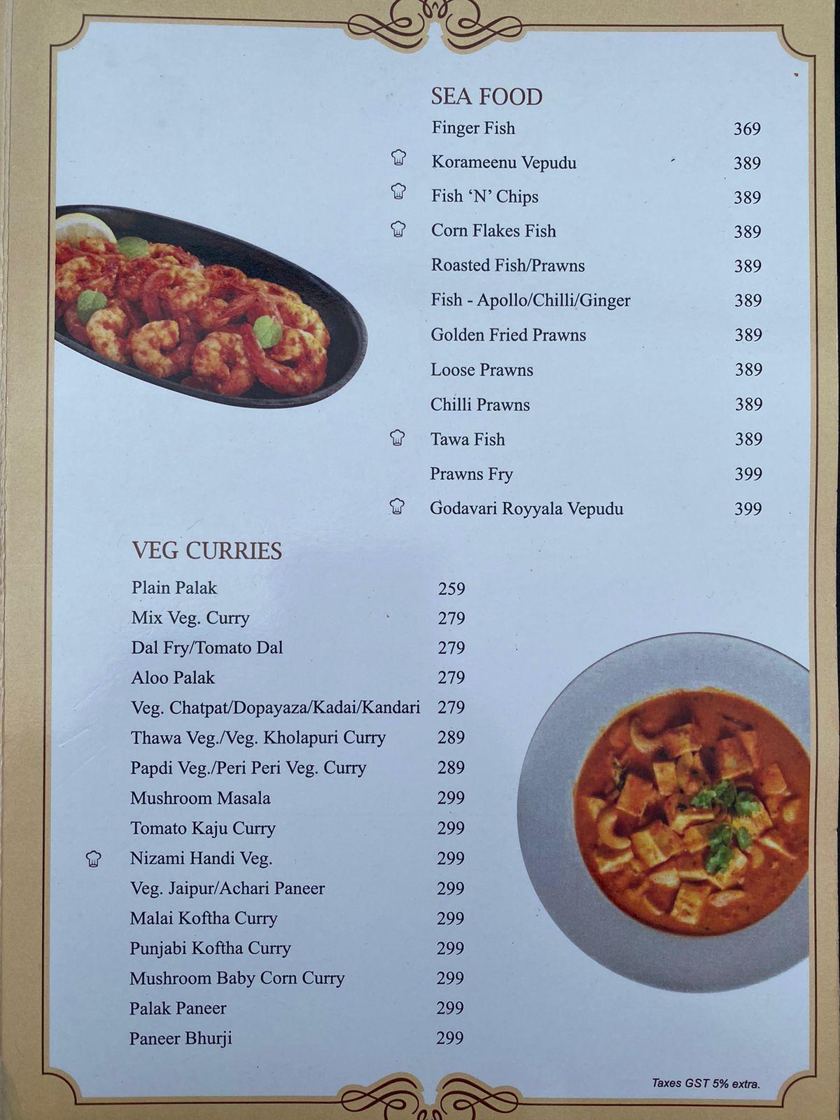 Menu at Terrace Grill, Secunderabad