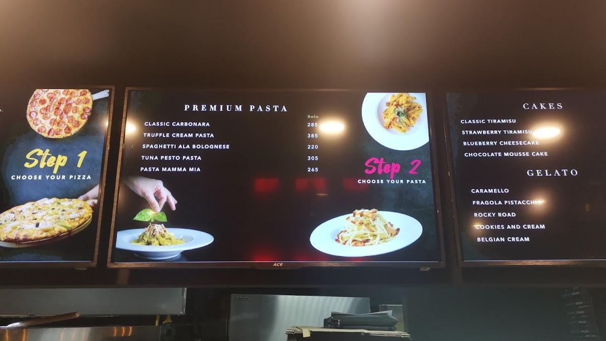 Menu at OMG! Pizza restaurant, Quezon City