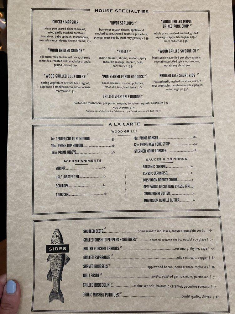 Menu at Royal River Grill House steakhouse, Yarmouth