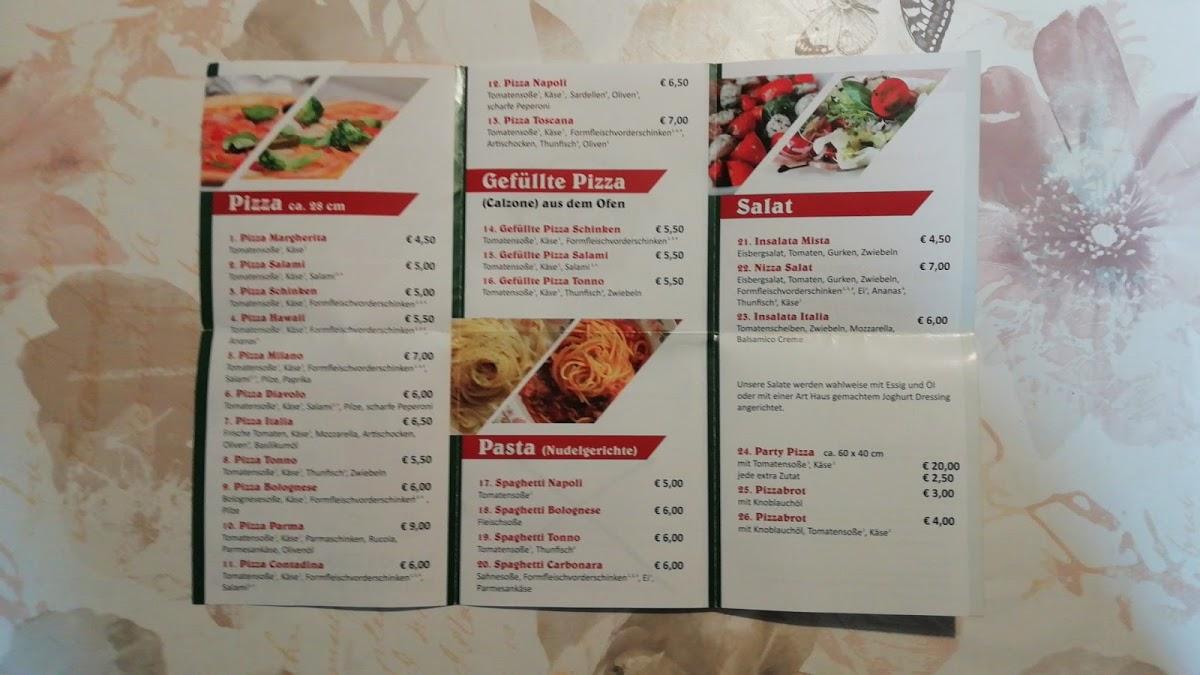 Speisekarte von Pizzeria Italia, Deutschland