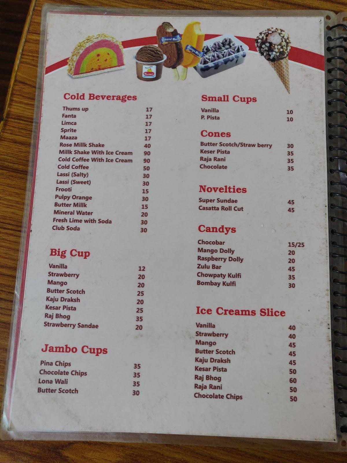 Menu at Chawla Cafe, Gandhidham