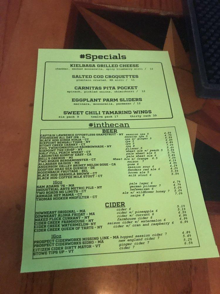 Menu at The Blind Rhino pub & bar, Norwalk