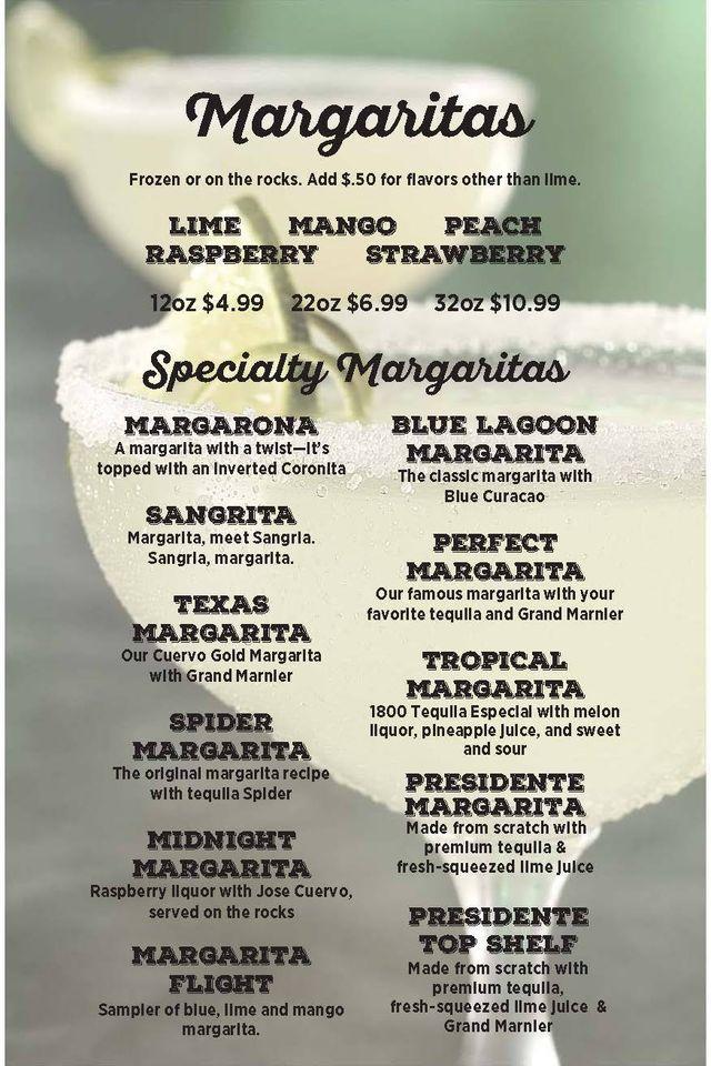 Menu at Los Portales Mexican Restaurant, Gloucester