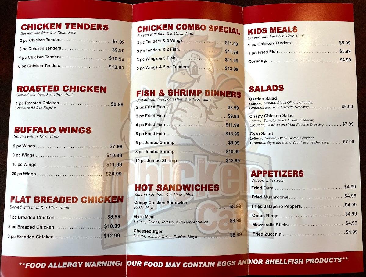 Menu At Chicken Cafe Piedmont   R7f2 Menu Chicken Cafe 