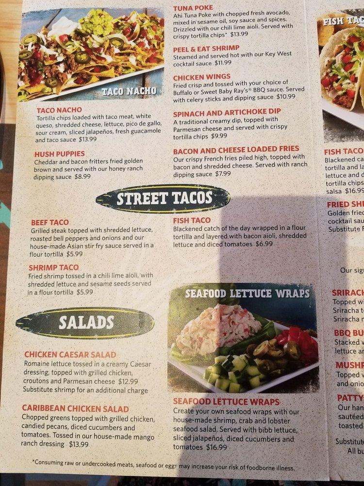 Menu at LandShark Bar & Grill Daytona Beach, Daytona Beach