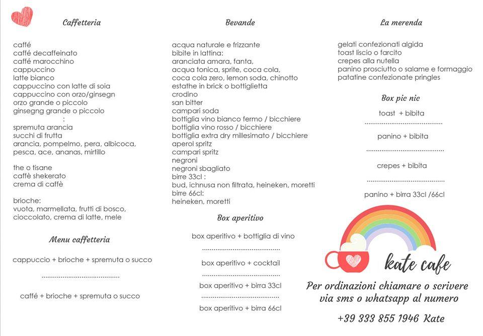 Menu di Kate Cafè 