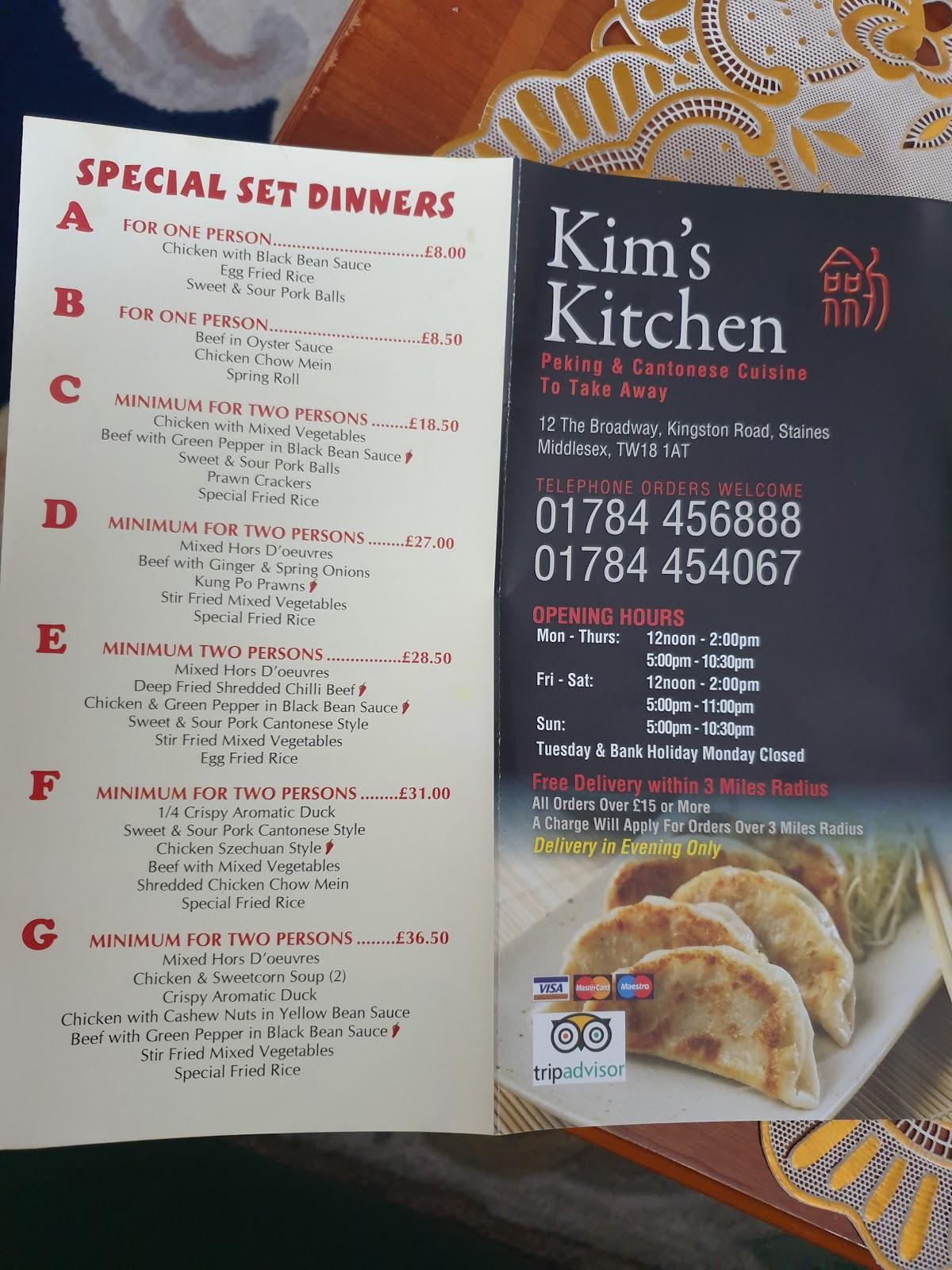 Menu At Kim S Kitchen Fast Food Stanwell 12 Kingston Rd   R7f5 Kims Kitchen Menu 2021 09 8 