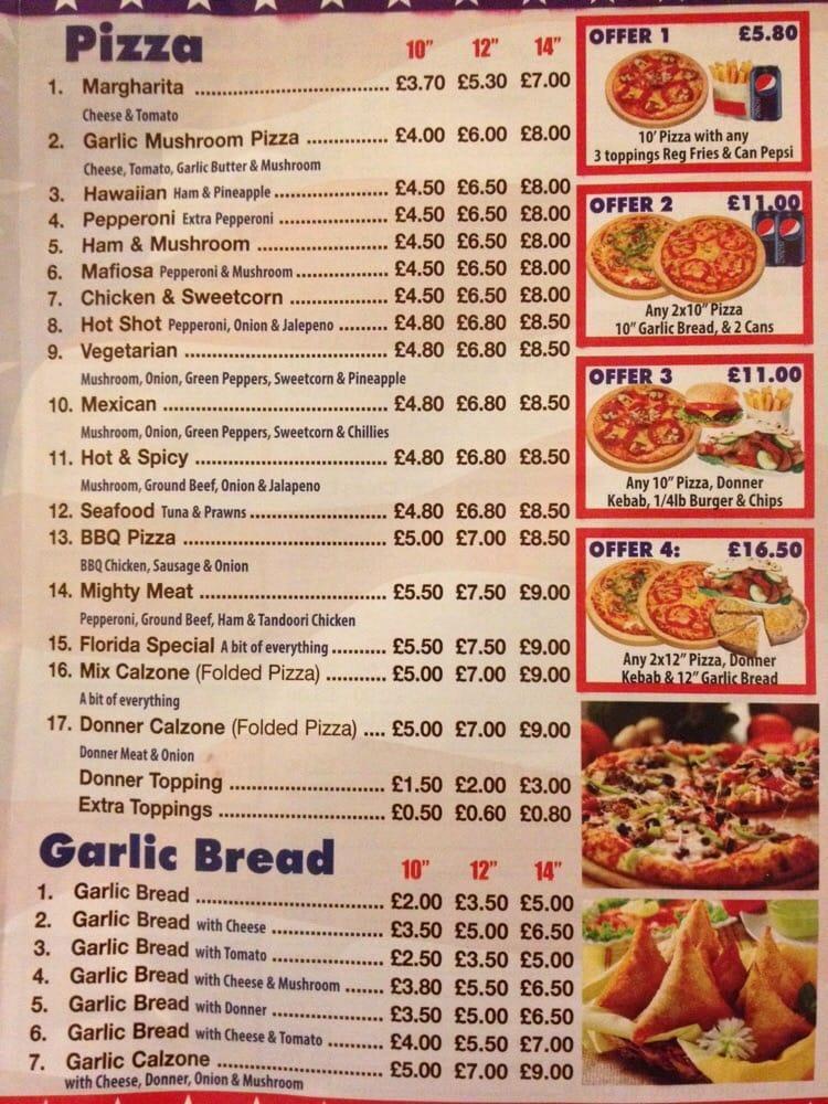 Florida deals chicken menu