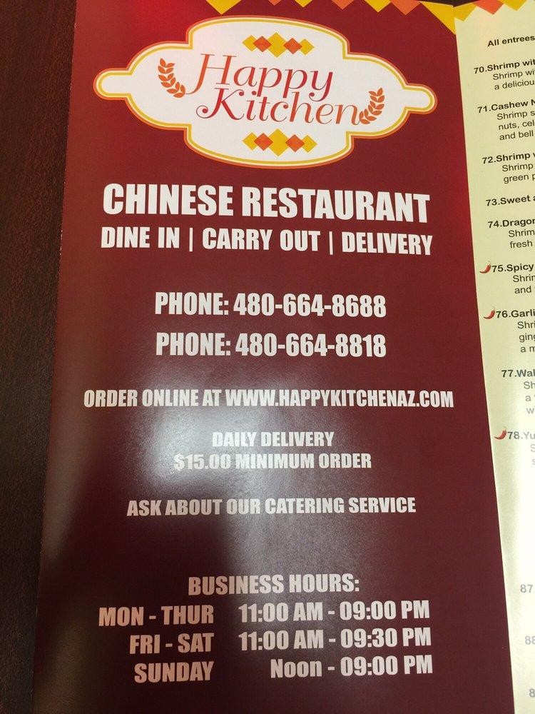 Menu at Happy Kitchen Chinese Cuisine restaurant, Mesa