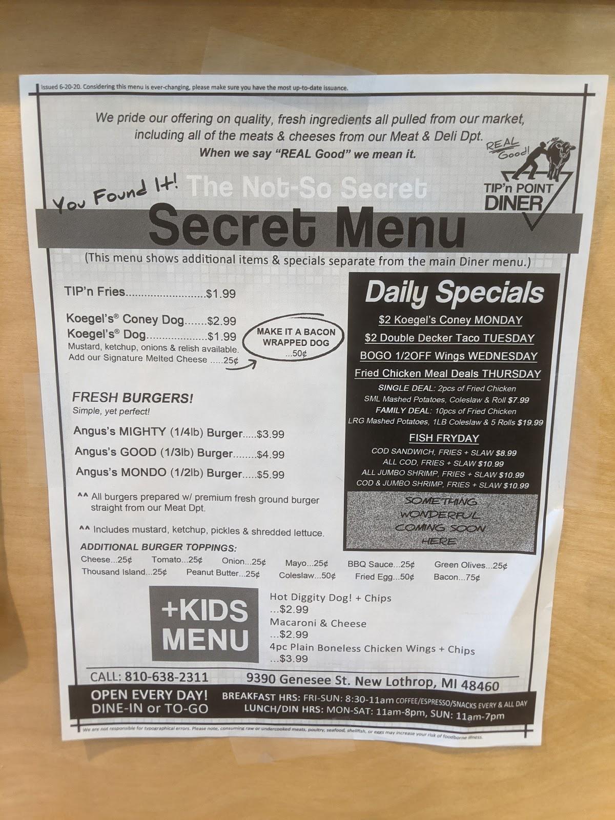 TIP'n POINT Diner in New Lothrop Restaurant reviews