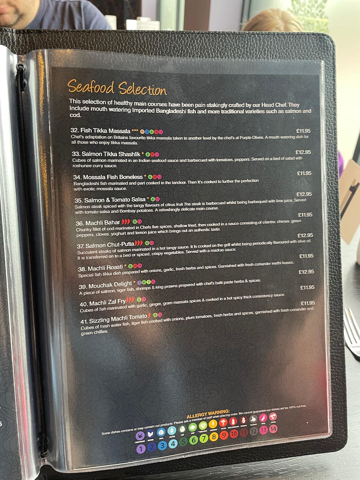 Menu at Purple Olive Ashton restaurant, AshtonunderLyne, 83 Stamford St E