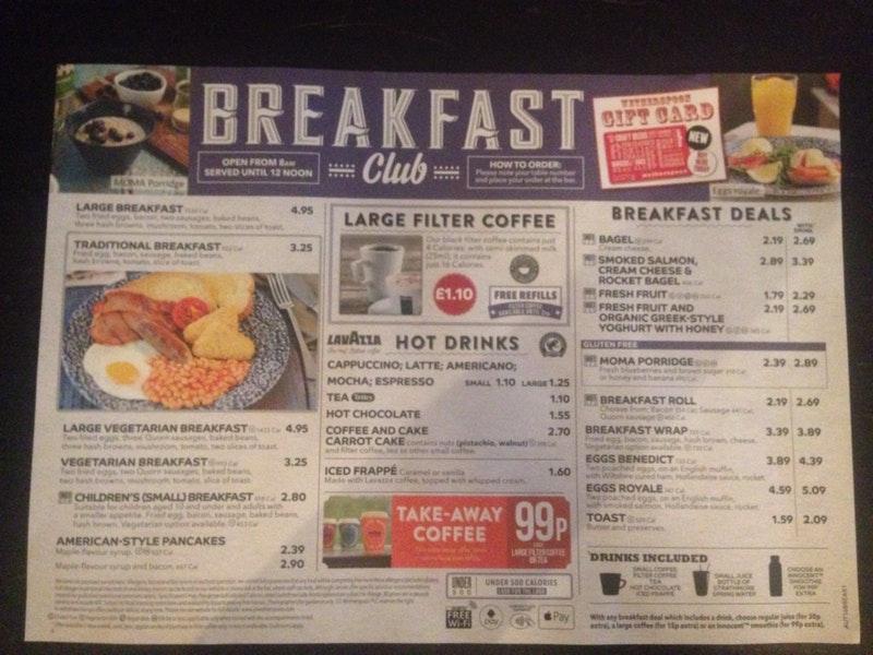 Menu at The Jack Fairman JD Wetherspoon pub & bar, Horley, 30 Victoria Rd