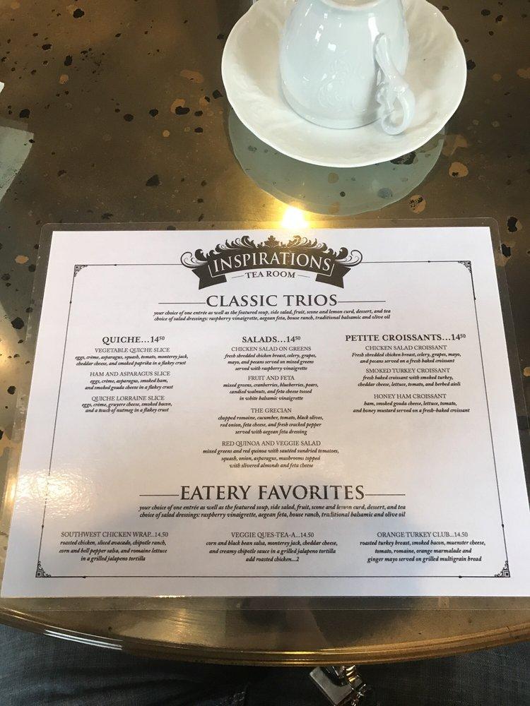 Menu at Inspirations Tea Room, Eatery, & Events restaurant, Edmond