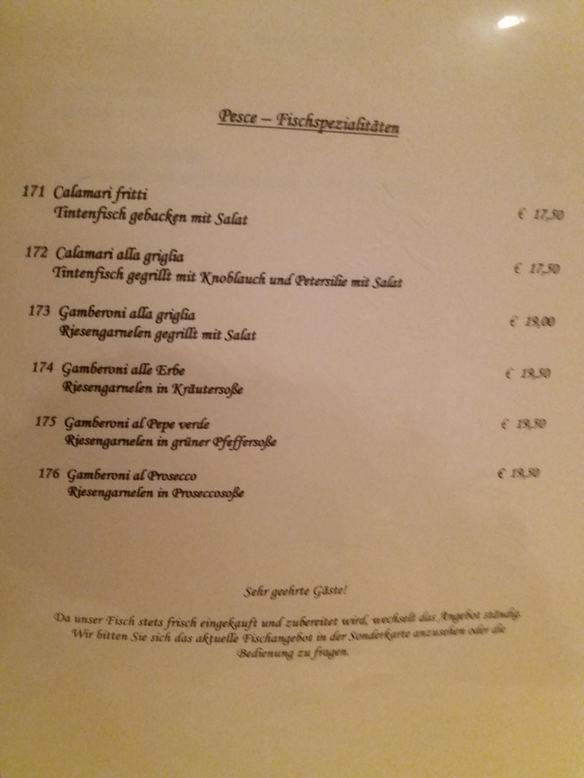 Speisekarte von Ristorante Isola Bella restaurant, Witten