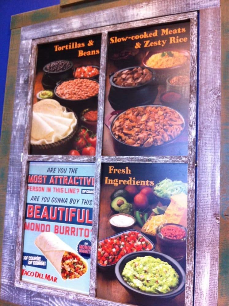 Menu at Taco Del Mar fast food, Ritzville