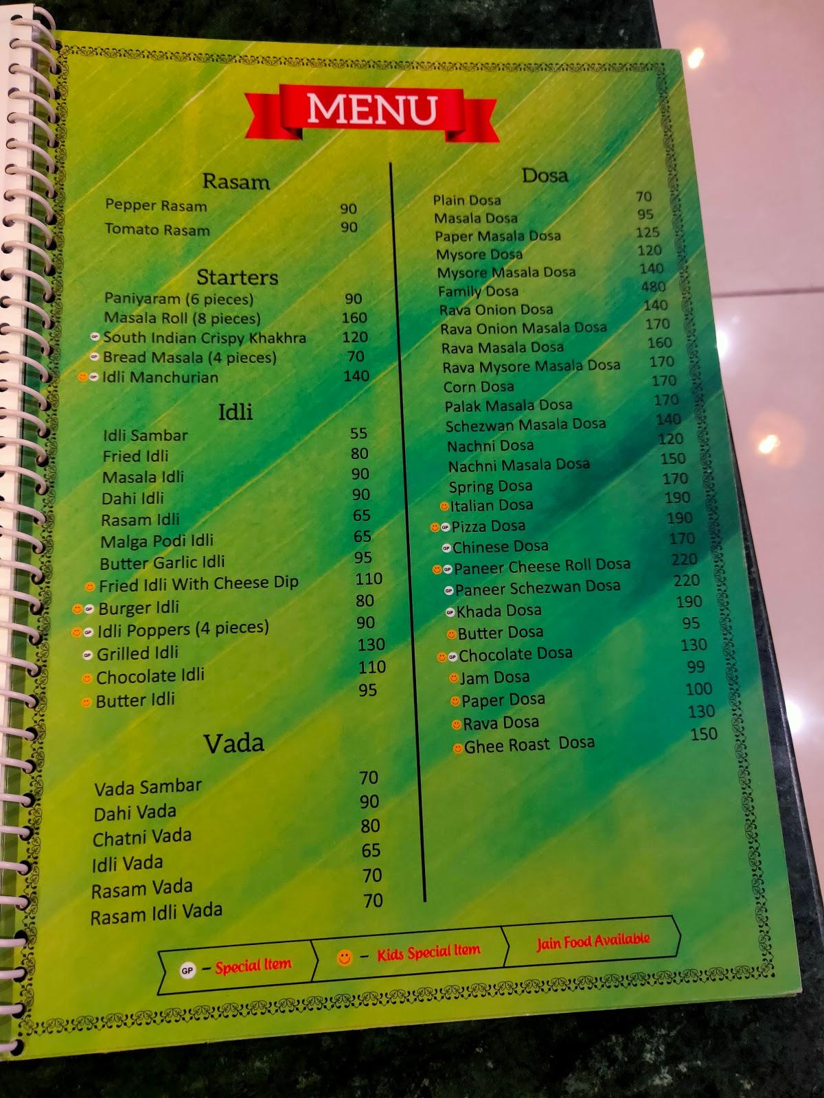 Menu at Green Potato Restaurant, Vadodara