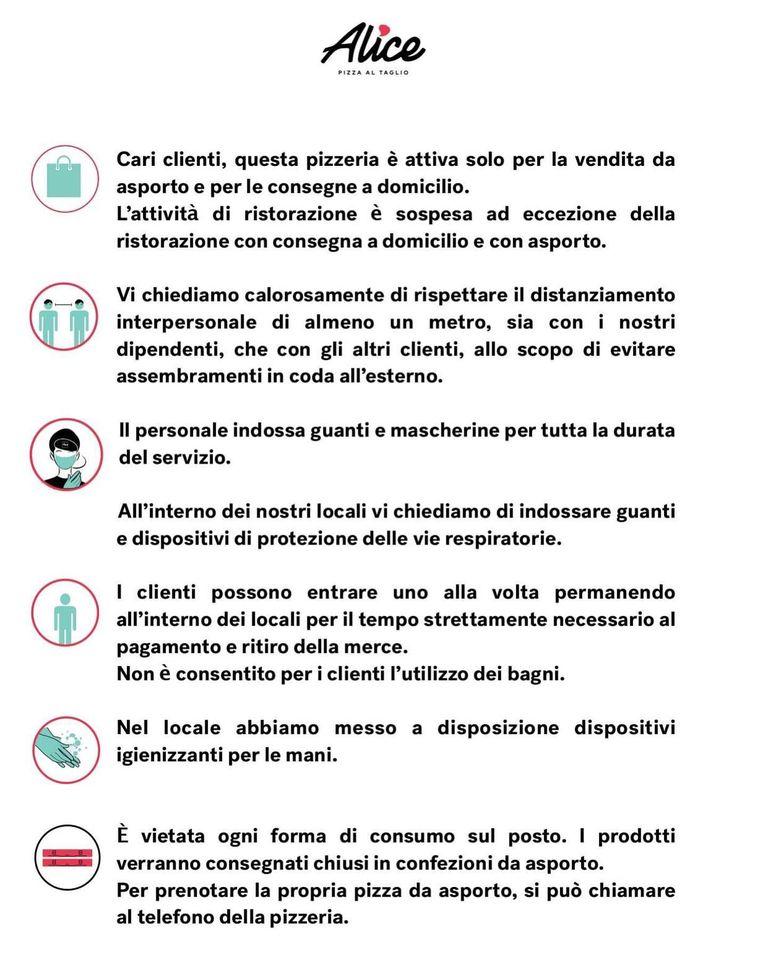 Menu di Alice Pizza Boccea 