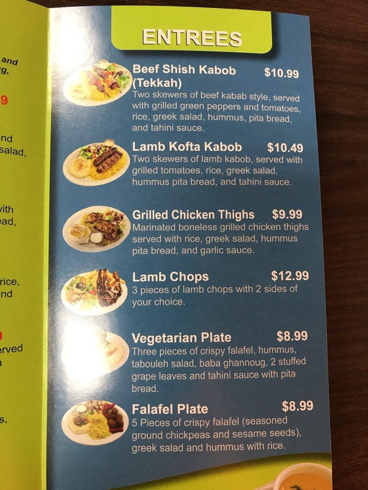 Menu at Green Corner Restaurant, Mesa