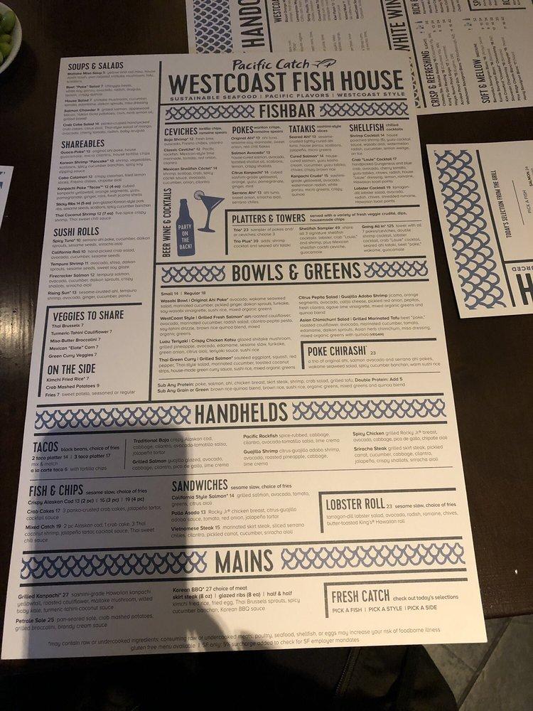 Menu at Pacific Catch restaurant, Campbell, S Ave 550