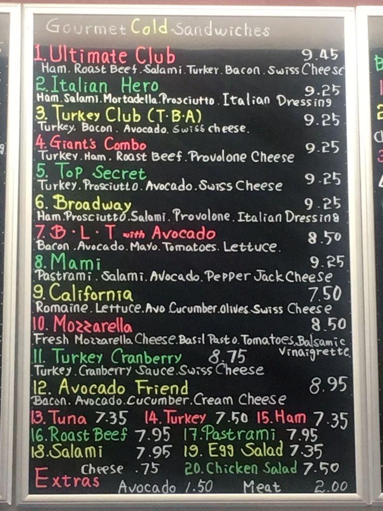 Menu at Big Cheese cafe, San Leandro, Edison Ave