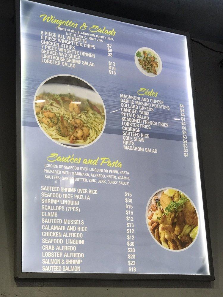 Menu at Lighthouse Fish Market restaurant, New York City, Frederick