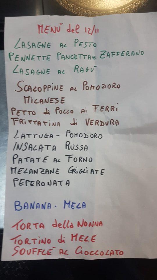 Menu di Bar Tabacchi Pizzeria Caffaro 