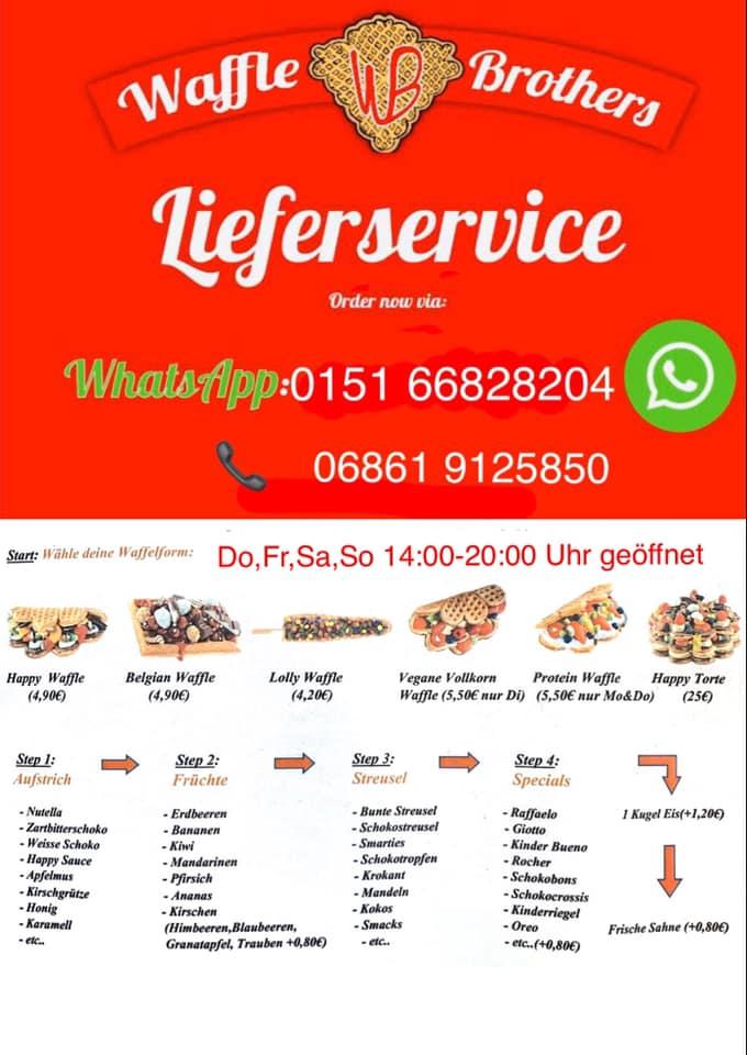 Speisekarte von Waffle Brothers Merzig cafe, Merzig