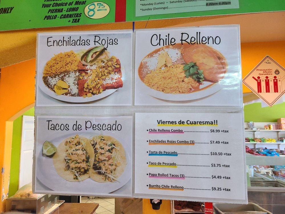 Menu at Panaderia Guadalajara Merced restaurant, Merced, W 18th St