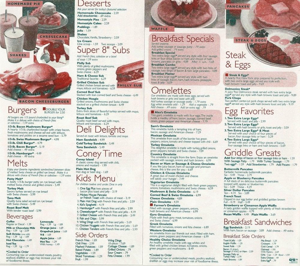 Menu at Sam's Ferndale Grill desserts, Ferndale