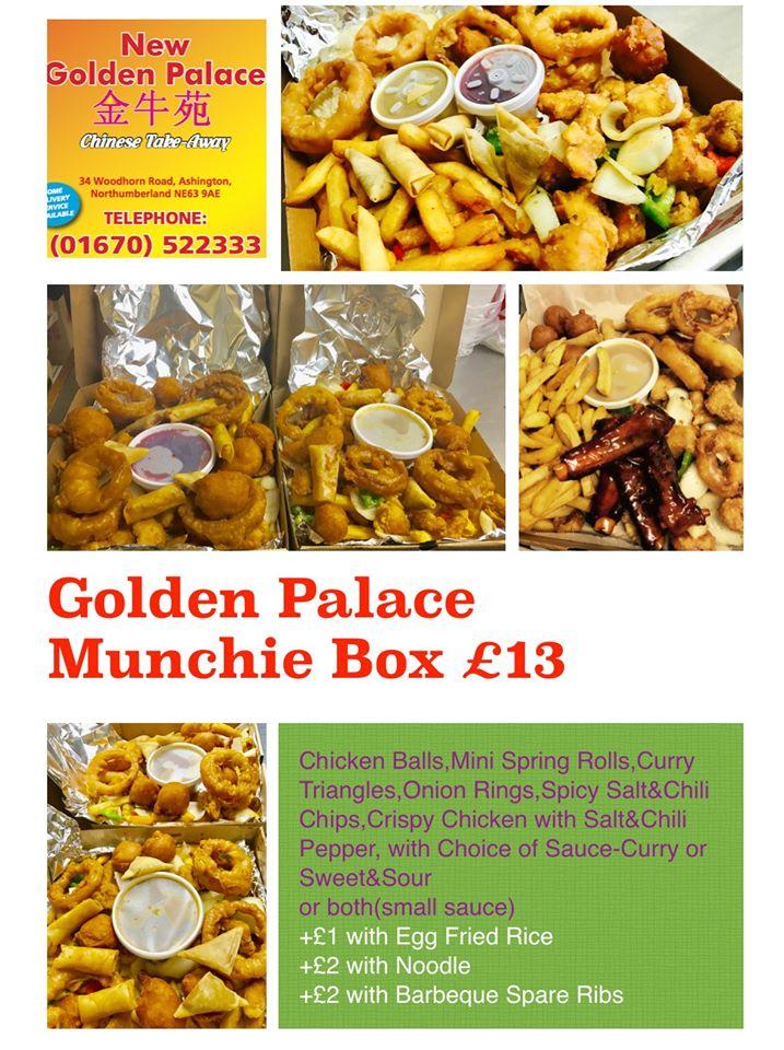 Menu at New Golden Palace fast food, Ashington