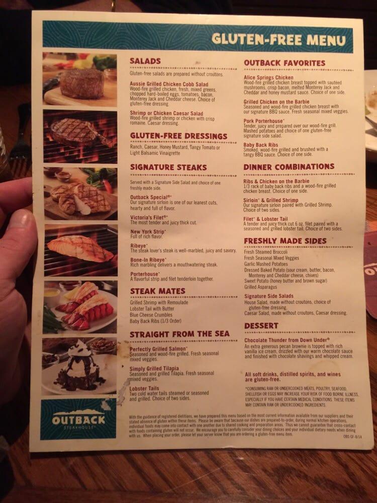 Menu at Outback Steakhouse, Shelton