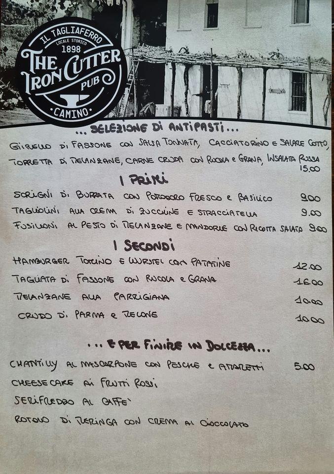 Speisekarte von The Iron Cutter Pub, Camino