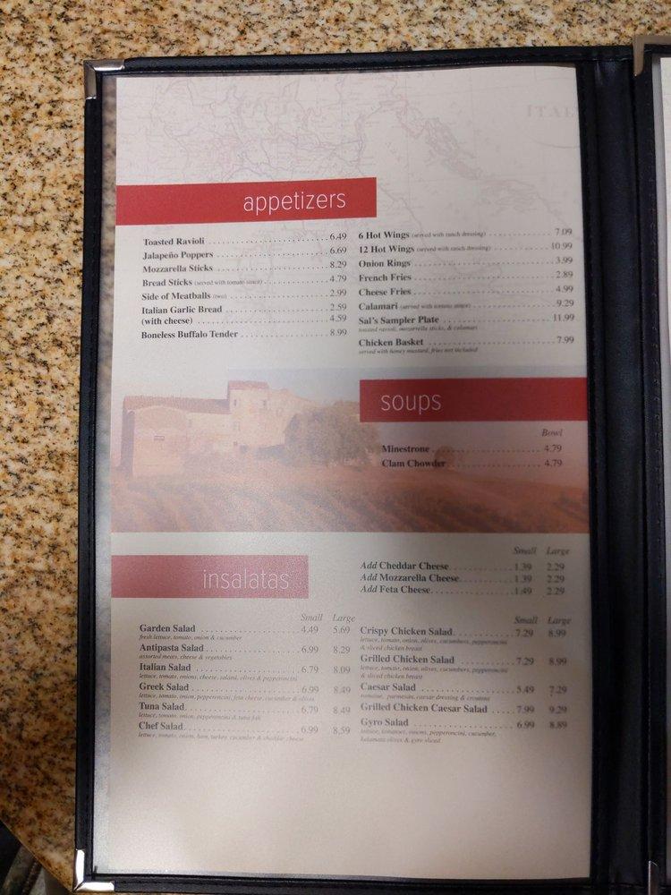 Menu at Mr. Submarine & Sal's Pizza pizzeria, Woodlake
