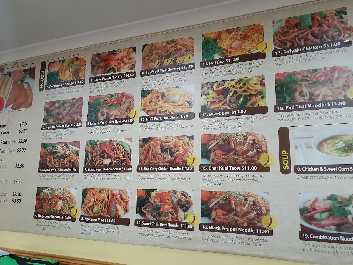 Menu at Honey Noodle & Modern Chinese Cuisines fast food, Toowoomba City